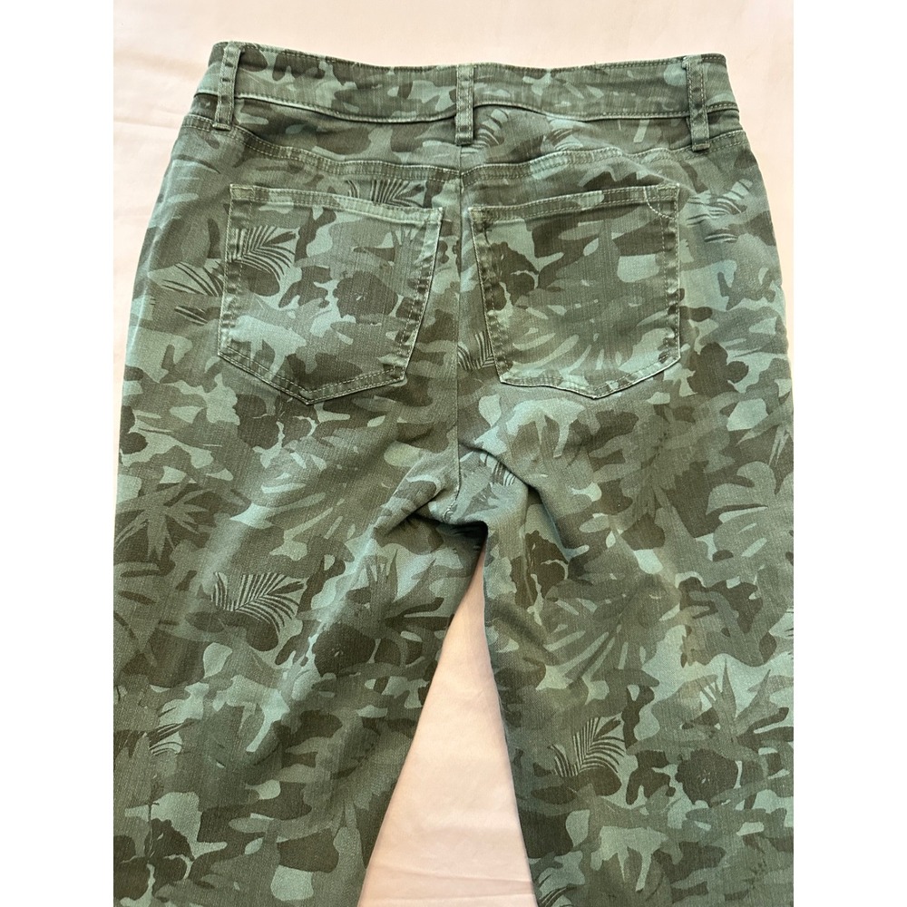 Tommy Bahama Womens Skinny Ankle Camo Tropical Print Pants Green Size 10 28